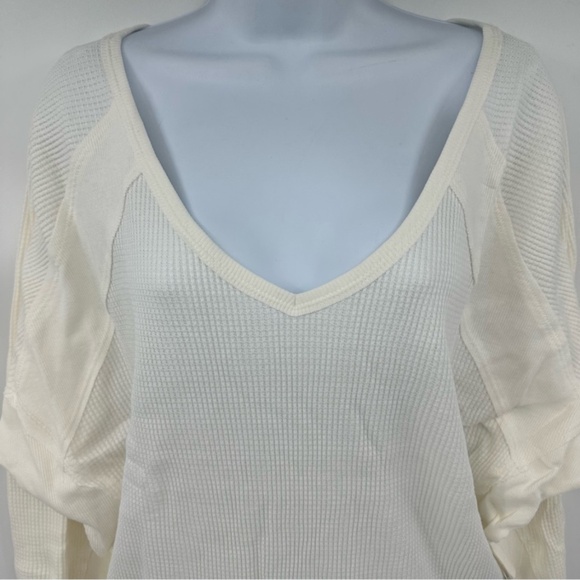 Free People Santa Clara Dolman Thermal Alabaster Size Small New with Tag - Picture 6 of 12